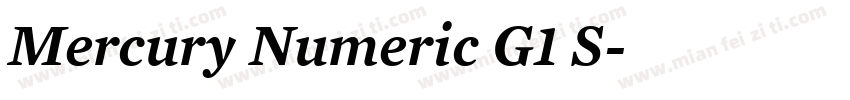 Mercury Numeric G1 S字体转换